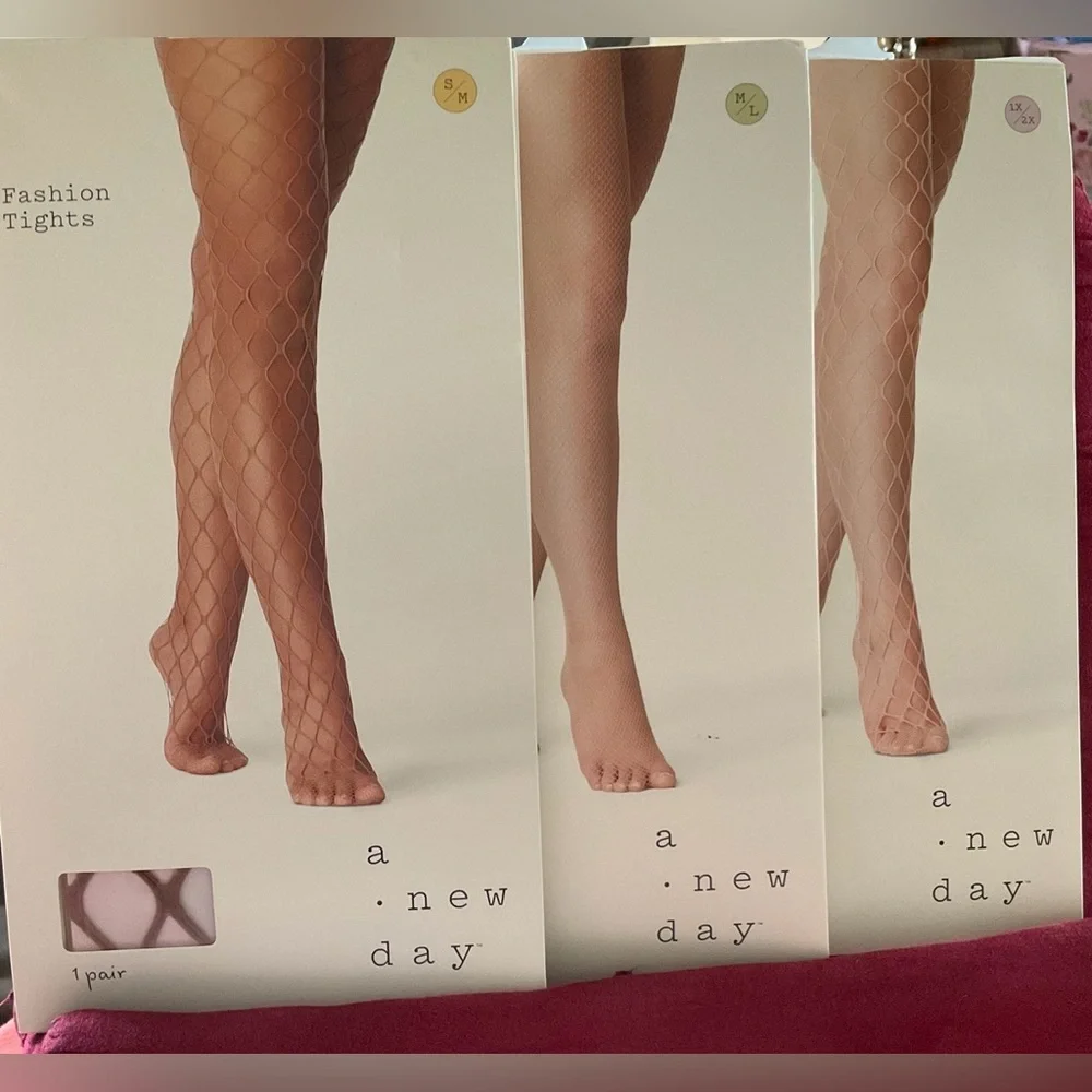 Fisher Nylon Spandex Tights, Fishnet Styles various sizes, NIP